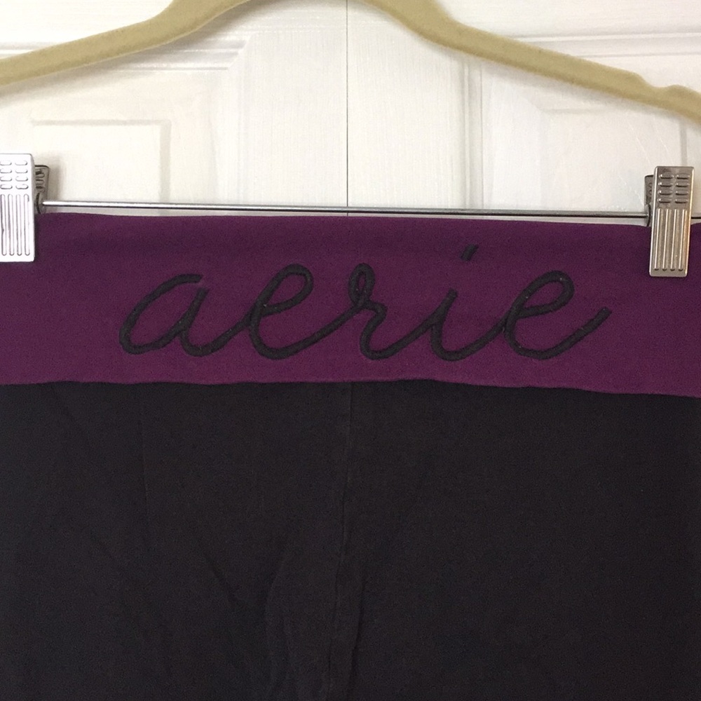 Aerie Yoga Pants with Purple Band